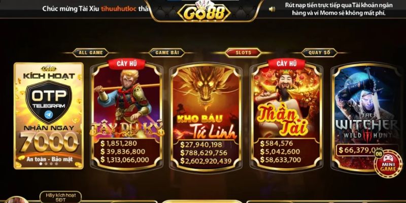Nổ hũ Go88 hệ thống đa dạng