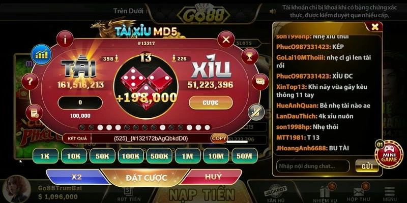 Tài xỉu Go88 có gì hấp dẫn